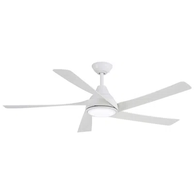 Minka Aire 56"  Transonic Flat White Indoor Led Ceiling Fan With Remote