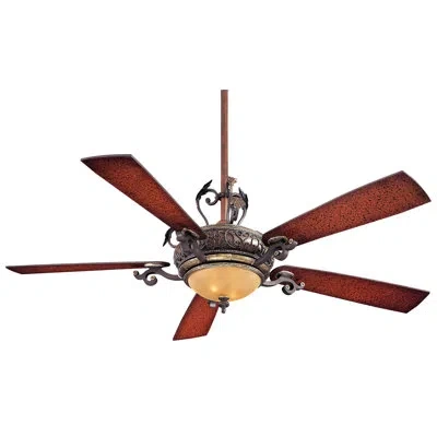 Minka Aire 56" Napoli 5 - Blade Led Standard Ceiling Fan With Pull Chain And Light Kit Included In Walnut