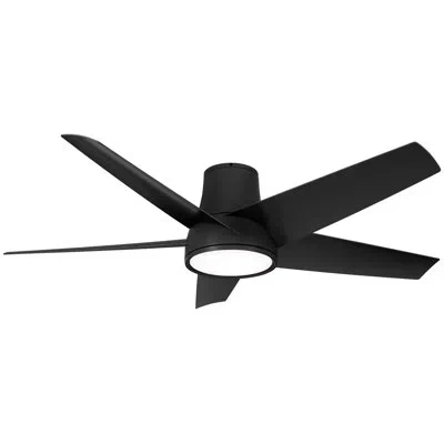 Minka Aire 58'' 5 - Blade Outdoor Led Smart Standard Ceiling Fan With Remote Control And Light Kit Included In Coal