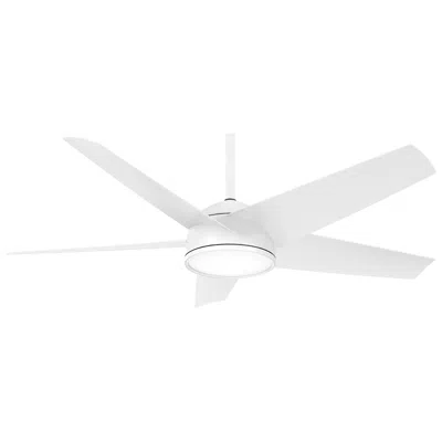 Minka Aire 58"  Chubby Flat White Led Smart Ceiling Fan With Remote