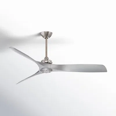 Minka Aire 60" 3 - Blade Propeller Ceiling Fan With Remote Control In Brushed Nickel