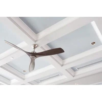 Minka Aire 60" Aviation 3 - Blade Led Standard Ceiling Fan With Remote Control And Light Kit Included In Brushed Nickel With Brown Blades