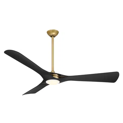 Minka Aire 60" Bridge Legacy Brass Led Smart Ceiling Fan W/ Coal Blades
