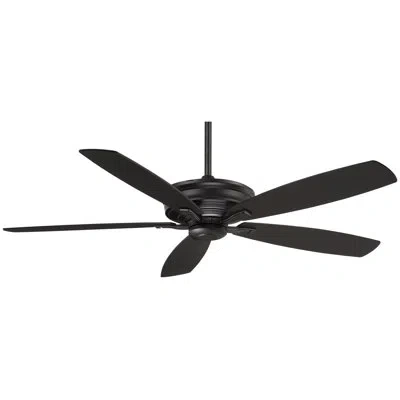 Minka Aire 60" Kafe 5 - Blade Standard Ceiling Fan With Remote Control In Coal