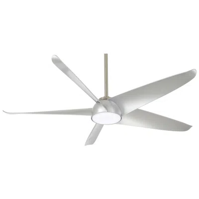 Minka Aire 60"  Ellipse Brushed Nickel And Silver Led Smart Ceiling Fan