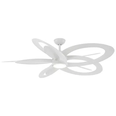 Minka Aire 60"  Pinup Flat White Indoor Led Ceiling Fan With Remote