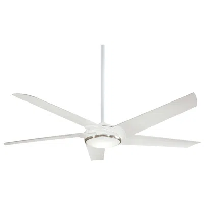 Minka Aire 60"  Raptor Flat White Led Ceiling Fan With Remote