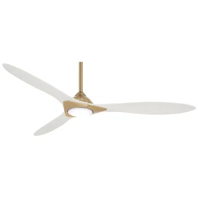 Minka Aire 60"  Sleek Soft Brass Led Indoor Smart Fan With Remote