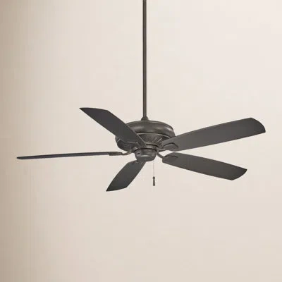 Minka Aire 60" Sunseeker 5 - Blade Outdoor Standard Ceiling Fan With Pull Chain In Smoked Iron