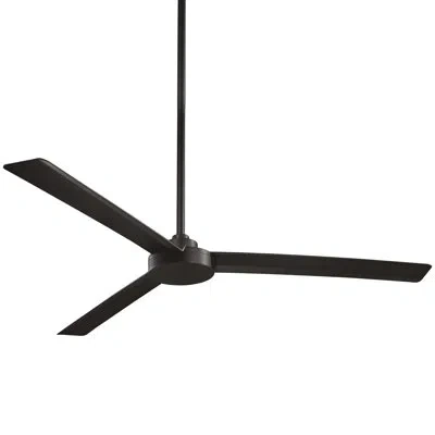 Minka Aire 62" 3 - Blade Outdoor Propeller Ceiling Fan With Wall Control In Coal