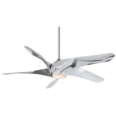 Minka Aire 62" Artemis™ 5 - Blade Standard Ceiling Fan With Remote Control And Light Kit Included In Liquid Nickel