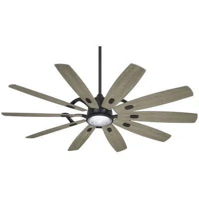 Minka Aire 65" 10 - Blade Led Standard Ceiling Fan With Remote Control And Light Kit Included In Seashore Gray