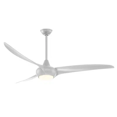 Minka Aire 65" 3 - Blade Led Propeller Ceiling Fan With Remote Control And Light Kit Included In Silver