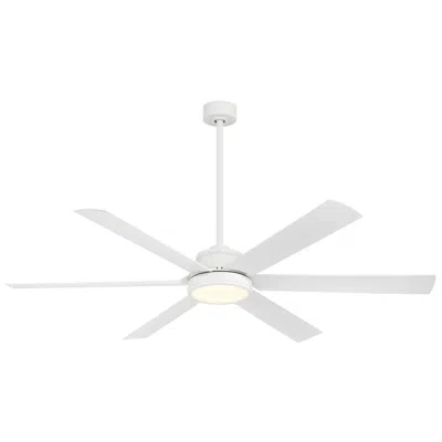 Minka Aire 65" Cairo Flat White Led Smart Ceiling Fan