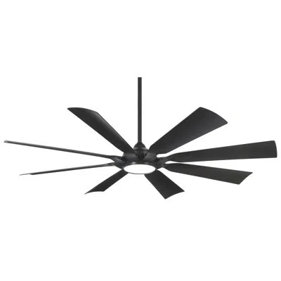 Minka Aire 65'' Ceiling Fan With Led Lights In Coal