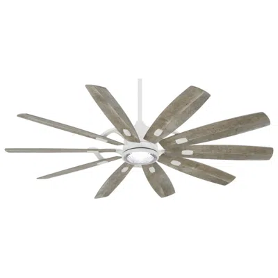 Minka Aire 65"  Barn Flat White Led Large Smart Ceiling Fan