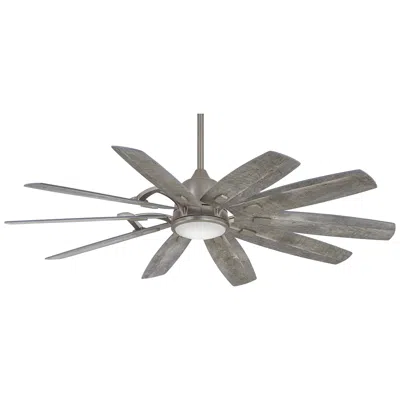 Minka Aire 65"  Barn Led Indoor Rated Nickel Large Smart Ceiling Fan