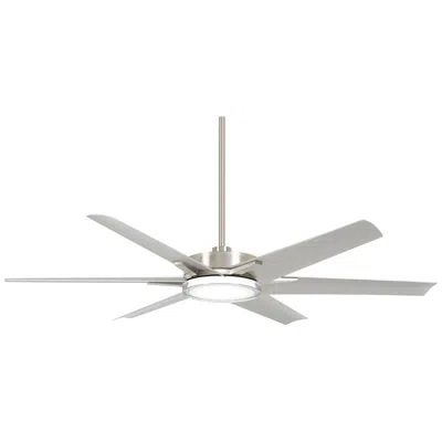 Minka Aire 65"  Deco Wet Led Brushed Nickel Ceiling Fan With Remote