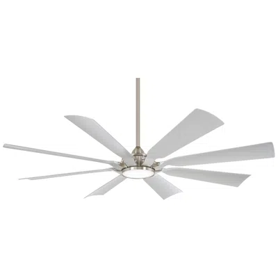 Minka Aire 65"  Future Brushed Nickel Led Outdoor Fan With Remote