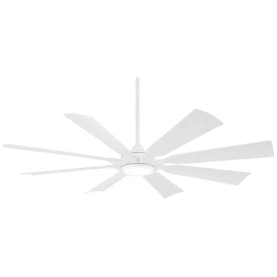 Minka Aire 65"  Future Flat White Led Outdoor Ceiling Fan With Remote