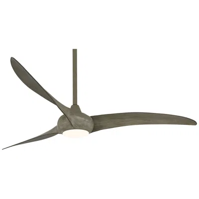 Minka Aire 65"  Light Wave Driftwood Large Led Ceiling Fan With Remote
