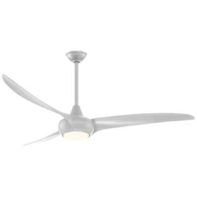 Minka Aire 65"  Light Wave Silver Large Modern Ceiling Fan With Remote