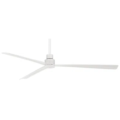 Minka Aire 65"  Simple Flat White Outdoor Ceiling Fan With Remote