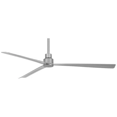 Minka Aire 65"  Simple Silver Outdoor Ceiling Fan With Remote Control