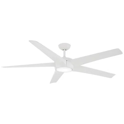 Minka Aire 65"  Skymaster Flat White Led Indoor Ceiling Fan With Remote