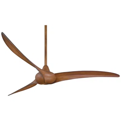 Minka Aire 65"  Wave 3-blade Distressed Koa Ceiling Fan With Remote