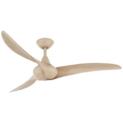 Minka Aire 65"  Wave White Oak Finish Indoor Ceiling Fan With Remote