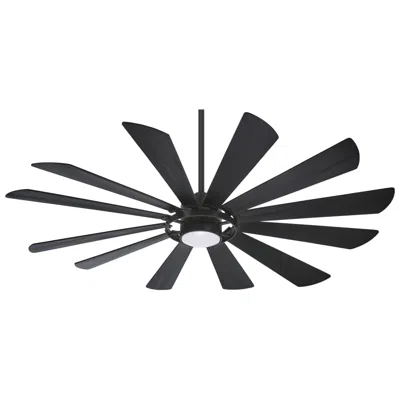 Minka Aire 65"  Windmolen Textured Coal Led Wet Rated Smart Ceiling Fan