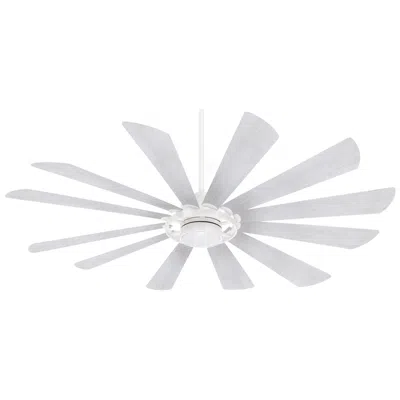 Minka Aire 65"  Windmolen White Led Wet Smart Ceiling Fan With Remote