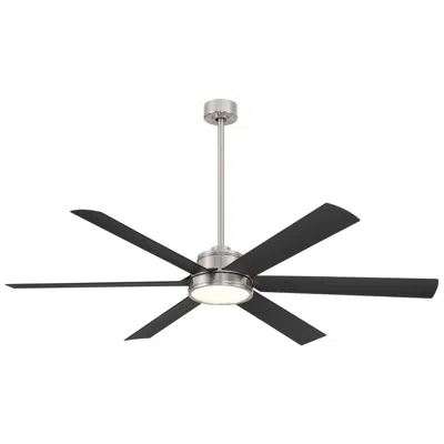 Minka Aire 65" Minka-aire Cairo Brushed Nickel Wet Location 6-blade Smart Fan