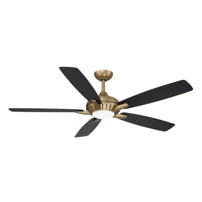 Minka Aire Dyno 60" Led Smart Ceiling Fan In Gold
