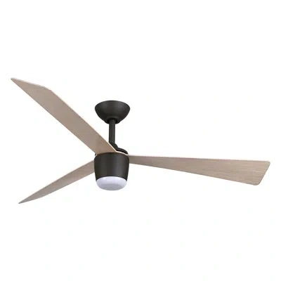 Minka Aire Elavan 52" Led Indoor/outdoor Ceiling Fan In Brown Wood,bronze