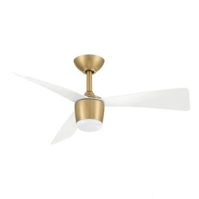 Minka Aire Elevan 36" Led Indoor/outdoor Ceiling Fan In Gold