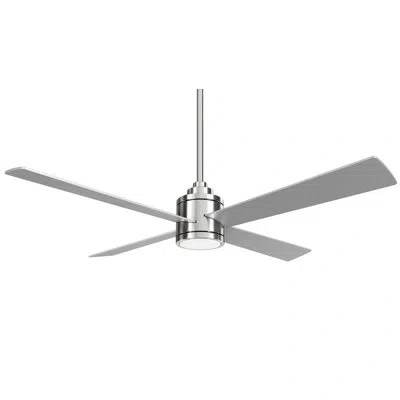 Minka Aire Falco - 54" Ceiling Fan W/light Kit In Brushed Nickel,silver,brushed Nickel,silver,brushed Nickel,silver