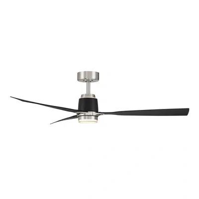 Minka Aire Foxden 53" 5cct Led Smart Ceiling Fan In Nickel,coal