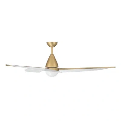 Minka Aire Lirden 65" 5cct Led Ceiling Fan In Brass,white
