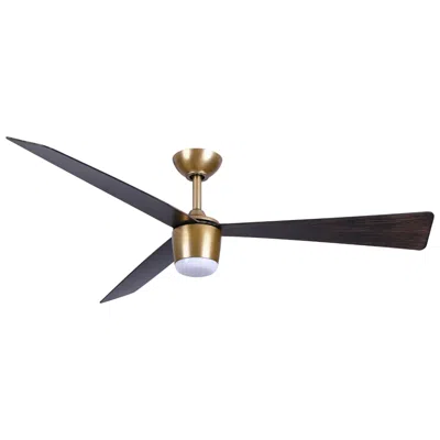 Minka Aire Minka-aire Elavan 52-in Led Legacy Brass Indoor-outdoor 3-blade Ceiling Fan