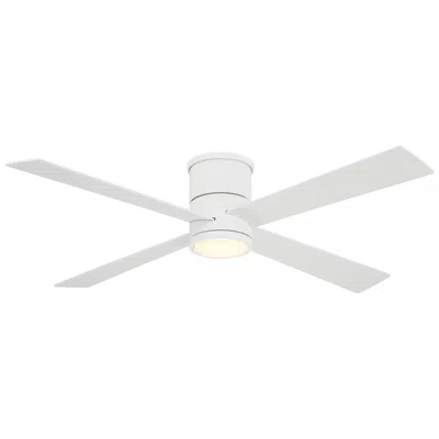 Minka Aire Minka-aire Falco 54-in Led Flat White 4-blade Flush Mount Ceiling Fan