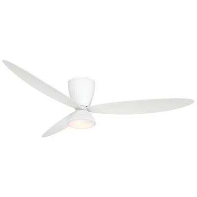 Minka Aire Minka-aire Hourglass 58-in Led Flat White 3-blade Flush Mount Ceiling Fan