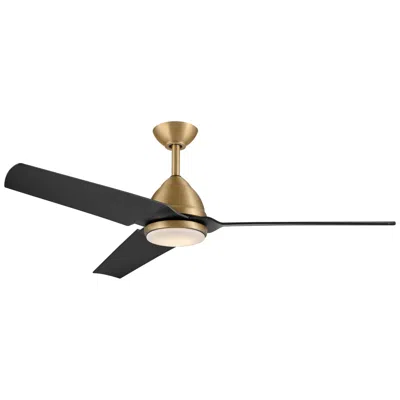 Minka Aire Minka-aire Java 54-in Led Legacy Brass And Black 3-blades Ceiling Fan