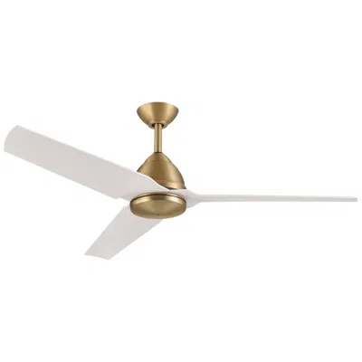 Minka Aire Minka-aire Java 54-in Legacy Brass And White 3-blades Ceiling Fan