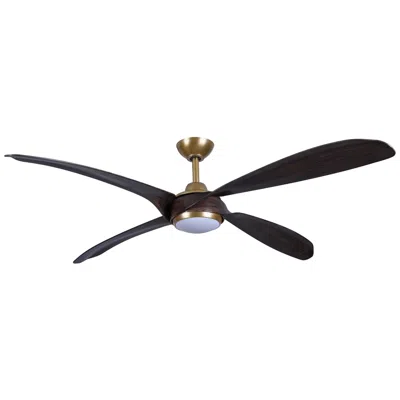 Minka Aire Minka-aire Mortyn 60-in Led Legacy Brass Indoor-outdoor 4-blade Ceiling Fan