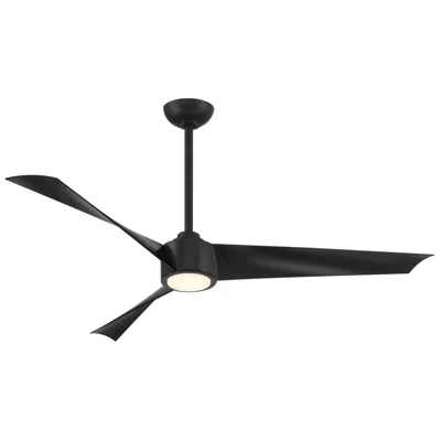 Minka Aire Minka-aire Pike 56-in Led Coal Black 3-blade Ceiling Fan With Remote