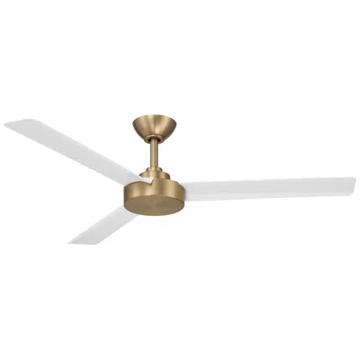 Minka Aire Minka-aire Roto 52-in Brushed Brass And White 3-blades Ceiling Fan