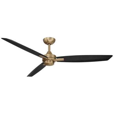 Minka Aire Minka-aire Rudolph 60-in Brushed Brass And Black 3-blades Ceiling Fan