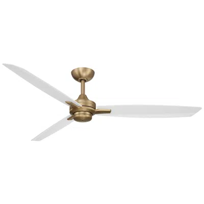 Minka Aire Minka-aire Rudolph 60-in Brushed Brass And White 3-blades Ceiling Fan